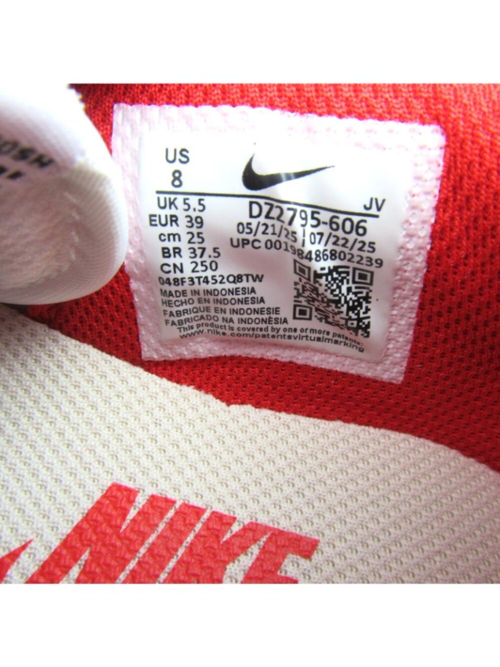 Nike Cortez Textile Womens Size 8 University Red White Sneakers NEW - Picture 10 of 13